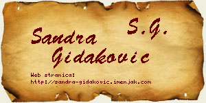 Sandra Gidaković vizit kartica